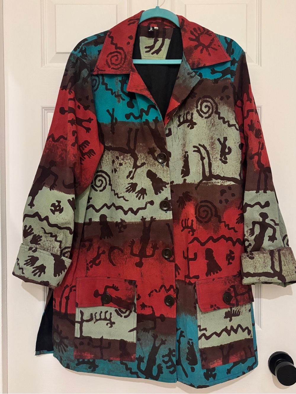 🔆 Vintage Winter Sun Abstract Batik Jacket 🔆